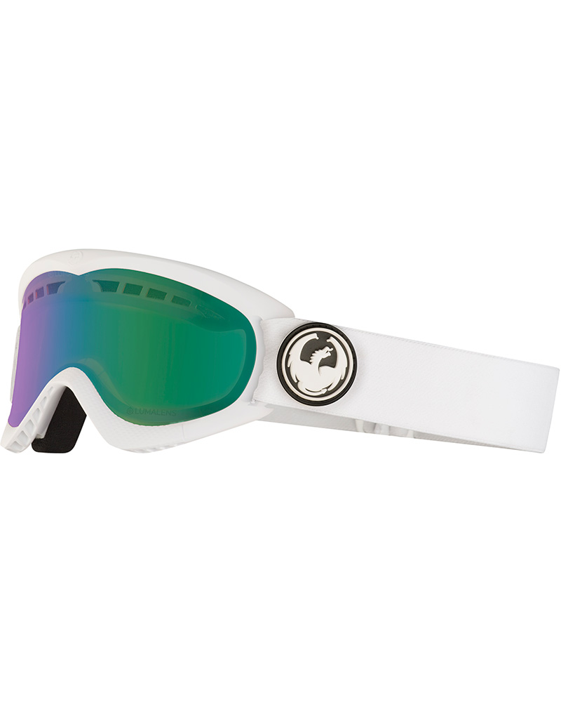 Dragon DXs White / Lumalens Green Ionized + Lumalens Yellow Women's Goggles | White