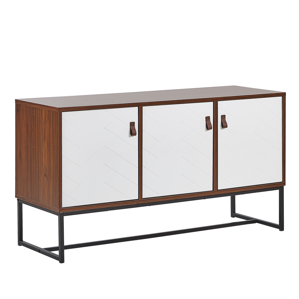 Beliani Dressoir donker hout/wit NUEVA