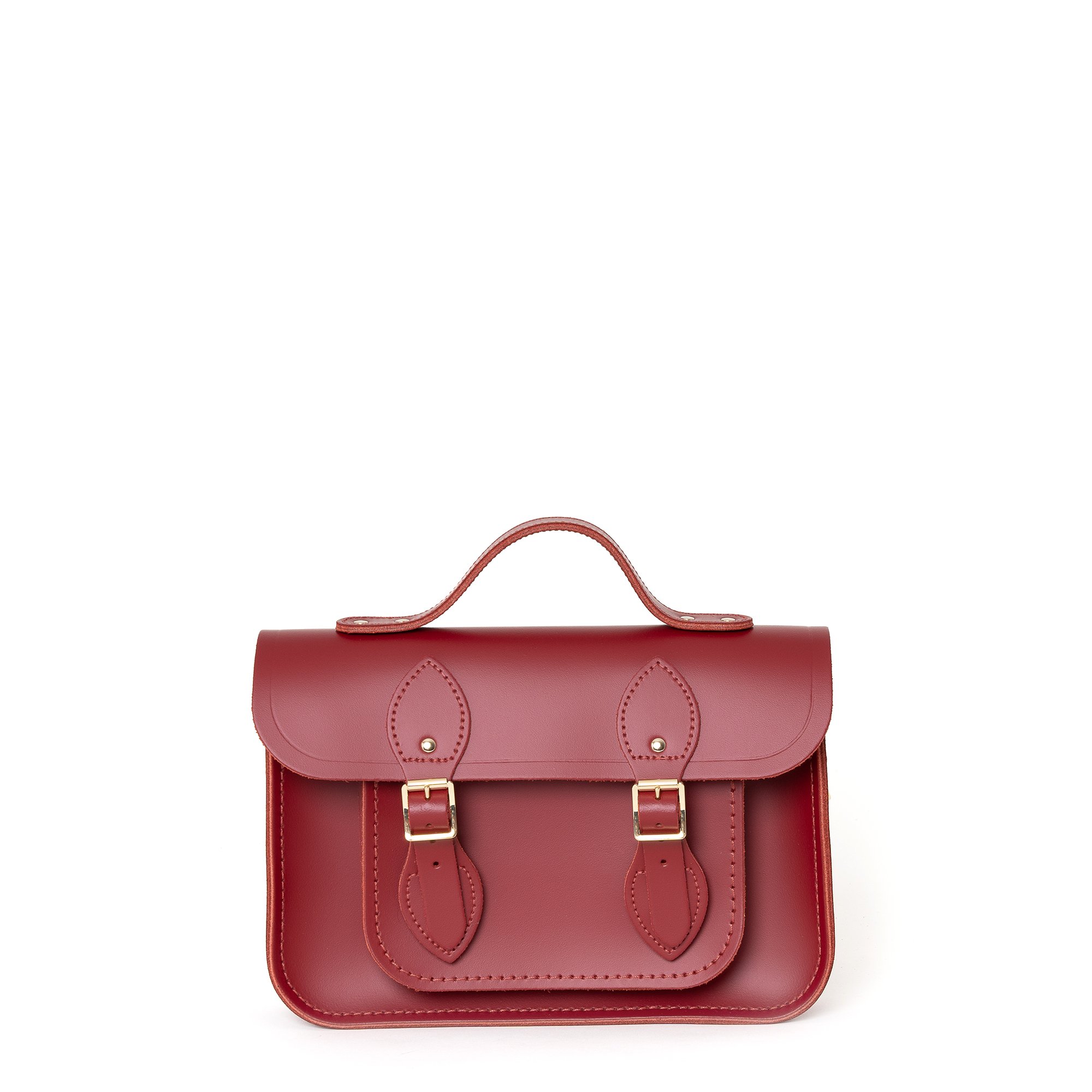 Cambridge Satchel 11 Inch Magnetic Batchel in Leather - Pillar Box Red