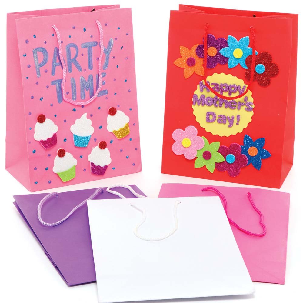 Red&#44; Pinks & Purple Gift Bags (Pack of 10)