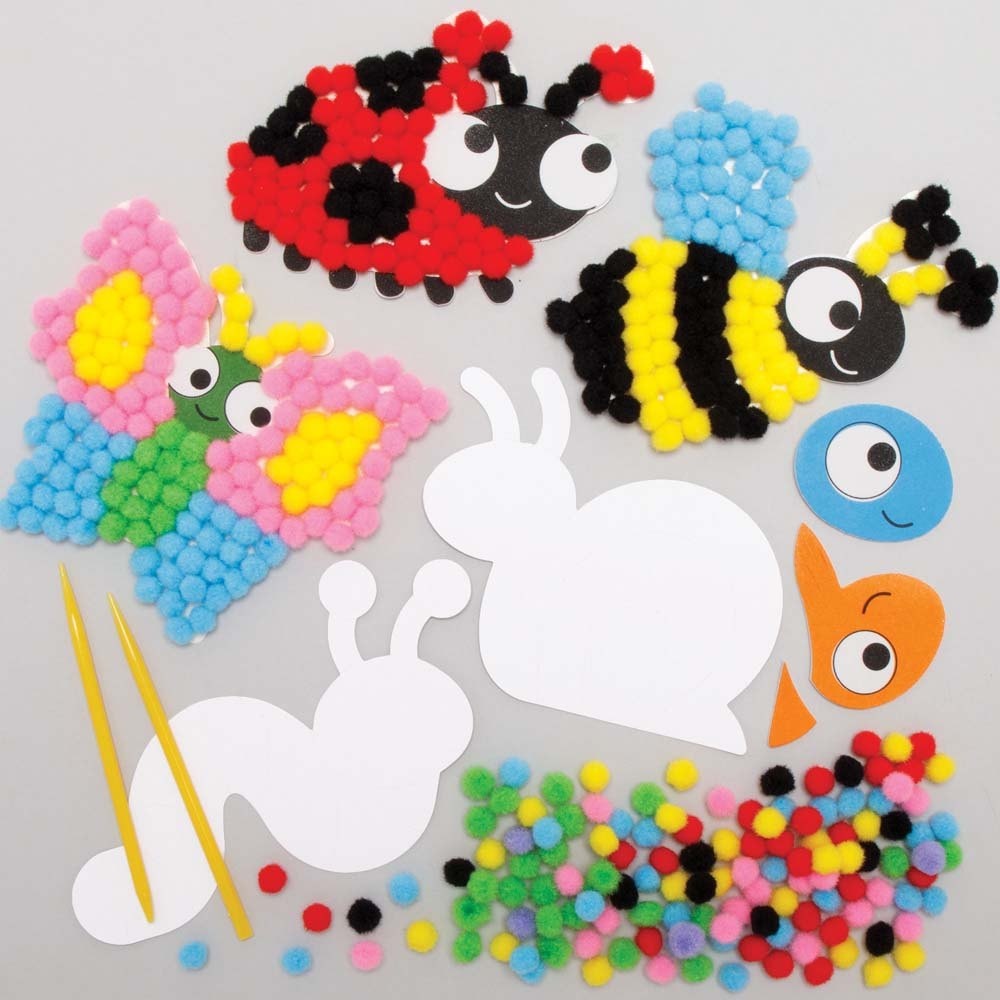 Bug Pom Pom Art Kits (Pack of 5)