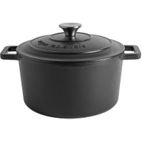 Argon Tableware Cast Iron Casserole Dish | 24cm | Matt Black