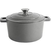 Argon Tableware Cast Iron Casserole Dish | 24cm | Slate Grey