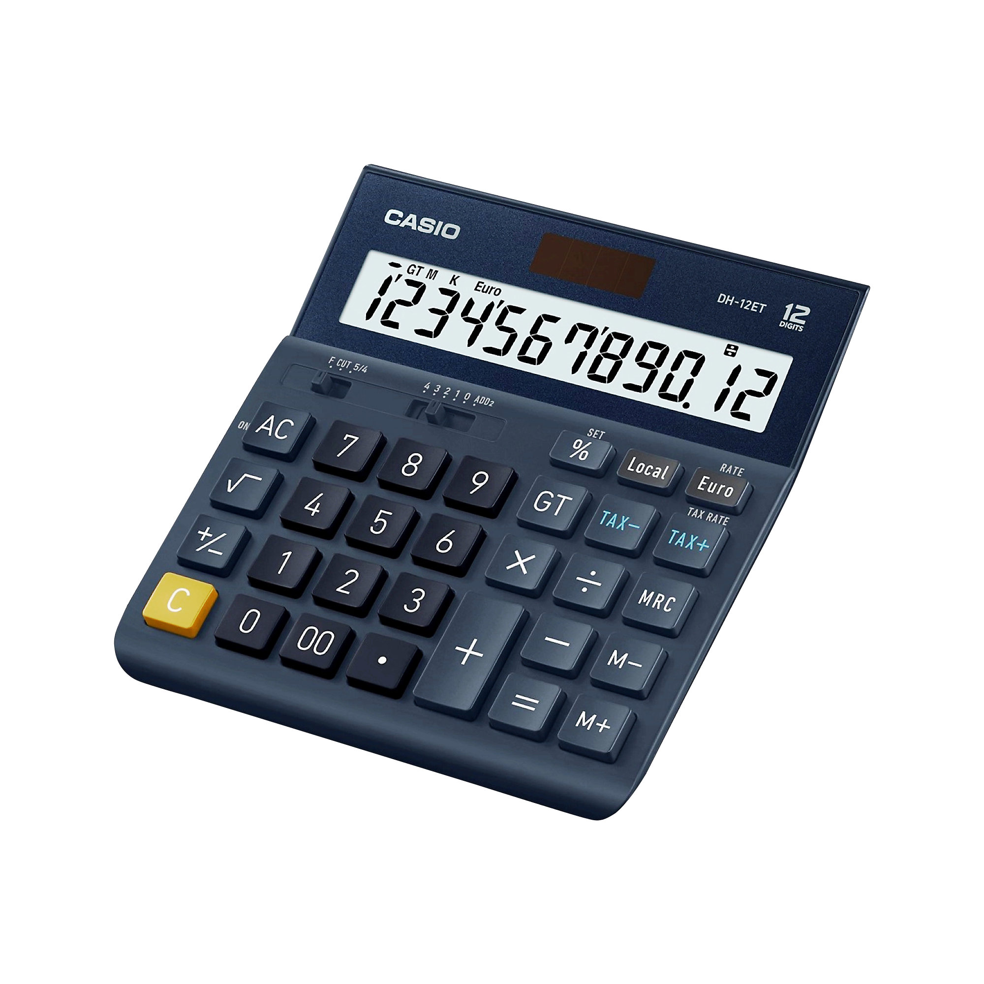 Casio Taschenrechner DH-12ET 12-stelliges Display Marineblau