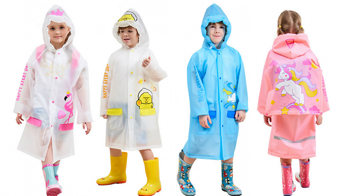 Hey4beauty Kids Waterproof Raincoat - 4 Colours