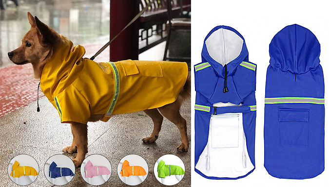 Hey4beauty PupProtect Reflective Raincoat - 5 Colours & 5 Sizes