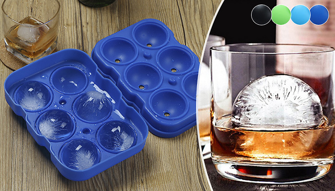 WhoGotThePlan Reusable Silicone Sphere Ice Cube Tray - 4 Colours