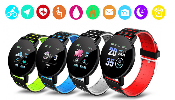 MBLogic Smart Bracelet with Heart Rate & Blood Pressure Monitor - 4 Colours