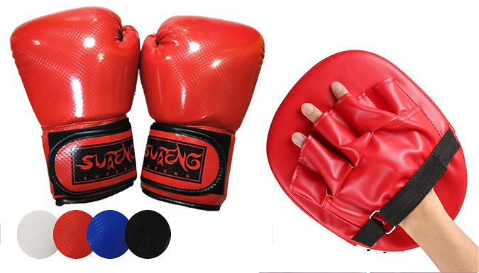 WhoGotThePlan Boxing Gloves & Target Pads Set - 4 Colours