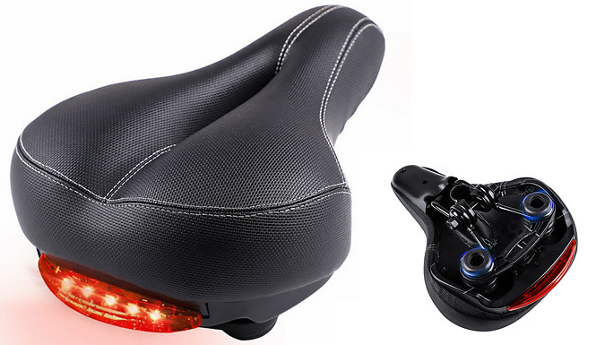 WhoGotThePlan Bicycle Saddle With Tail Light