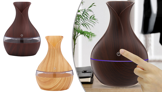 WhoGotThePlan Wood Style USB 300ml Humidifier - 2 Colours
