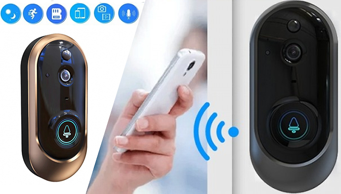 CN Direct Biz 720P Wi-Fi Video Smart Doorbell & Intercom - 2 Colours