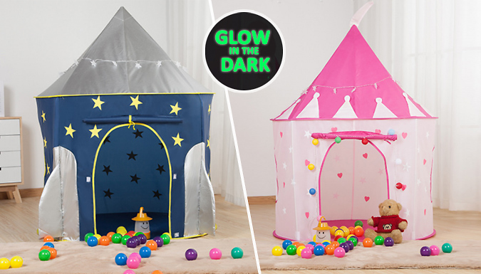 MBLogic Glow-In-The-Dark Kids' Playhouse Tent - Pink or Blue