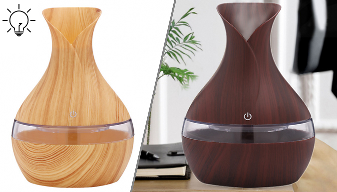 MBLogic Wood Effect USB Ultrasonic Humidifier - 2 Colours