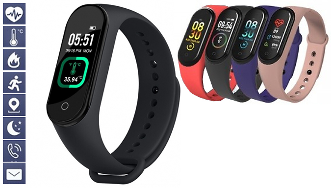 CN Direct Biz IP67 Waterproof Smart Wristband - 4 Colours