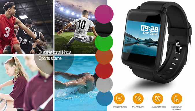 Hey4beauty M28 Smart Watch With Heart Rate & Blood Pressure Monitor - 7 Colours
