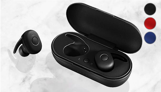 Yellogoods FreeWire Earphones with Charging Box - 3 Colours