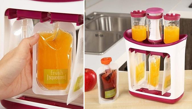 Hey4beauty Baby Food Squeeze Station & Optional Storage Bags