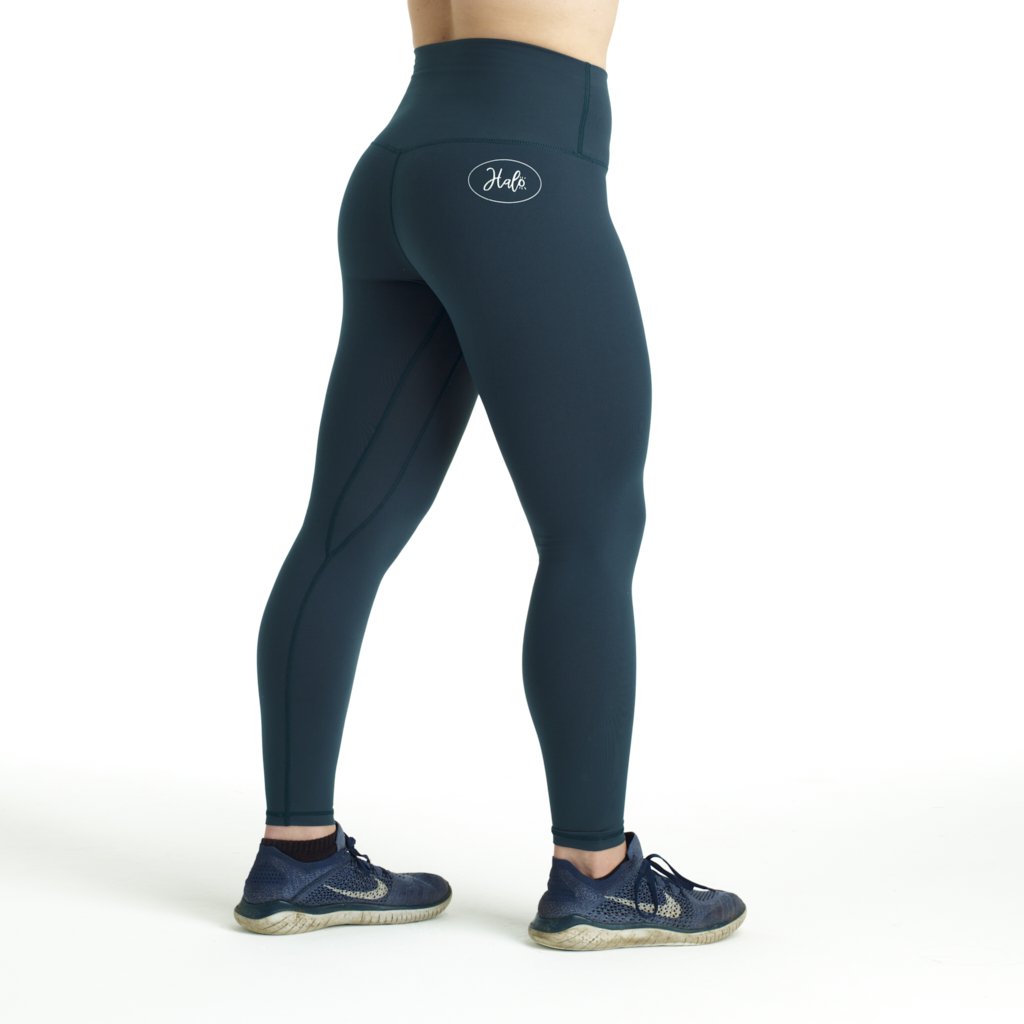 Halo Forest Green High Rise Roll Down Leggings