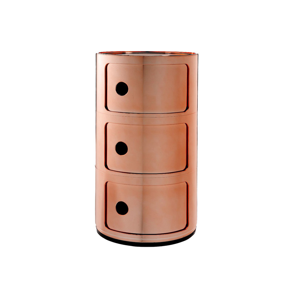 kartell Componibili 3 - Conteneur - cuivre/brillant/H 59cm/ Ø 32cm