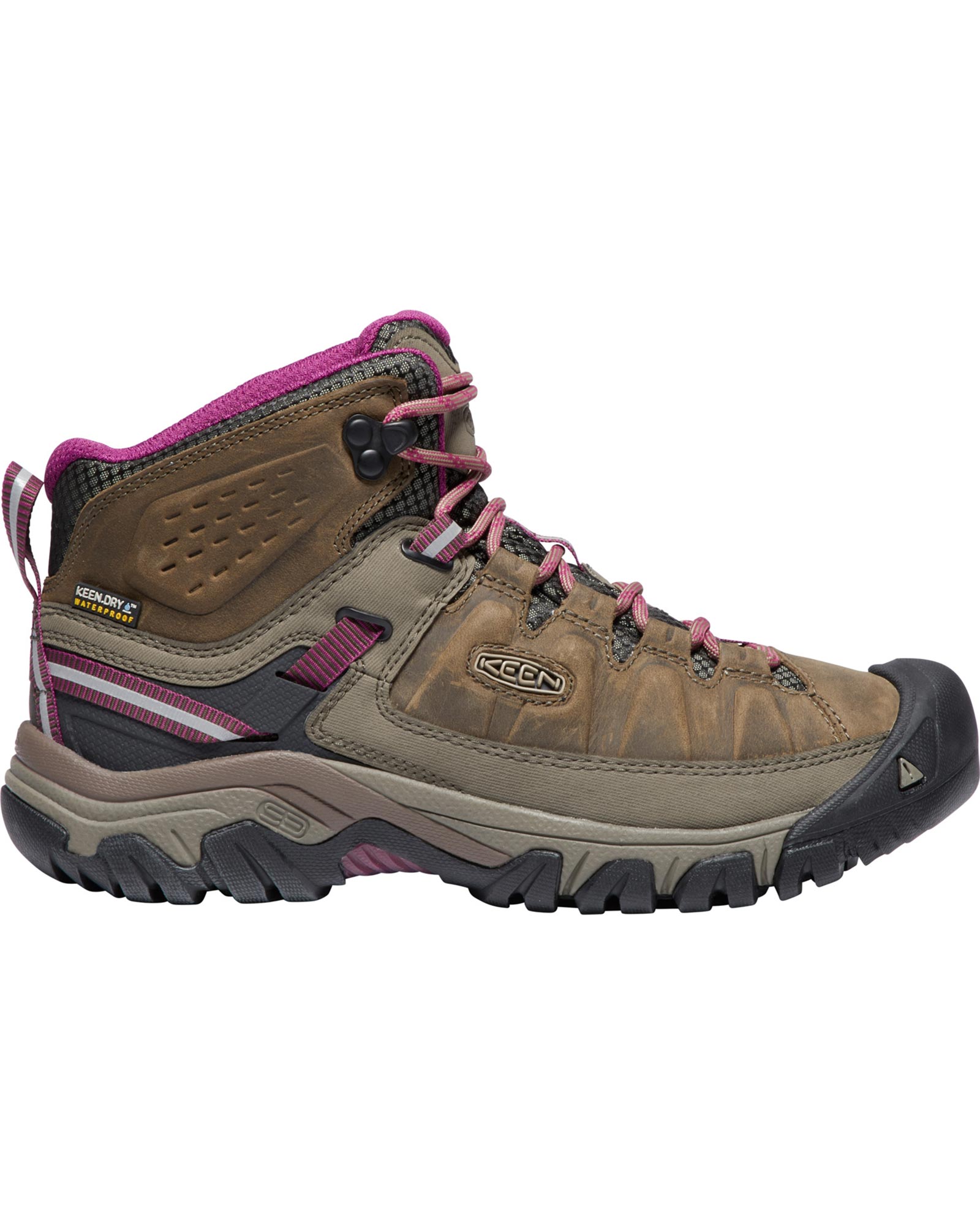 Keen Targhee Iii Mid Wp W Wanderschuhe Damen braun pink Gr.37,5 EU