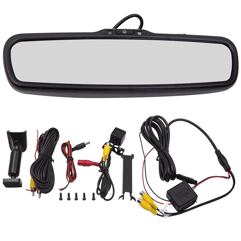 4.3 LCD Screen Car Rear View Mirror Monitor With Car Reversing Camera