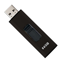 Ativa USB Flash Drive USB 3.0 64 GB Silver, Black