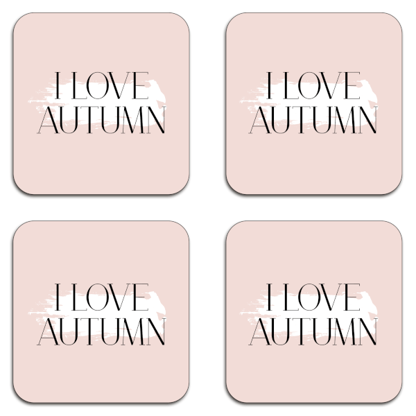 I Love Autumn Coaster Set