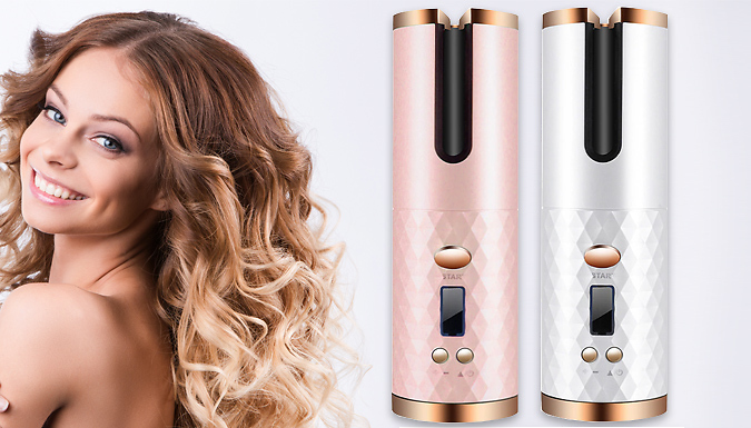 J Star UK Cordless Auto-Rotating Ceramic Hair Curler - 2 Colours