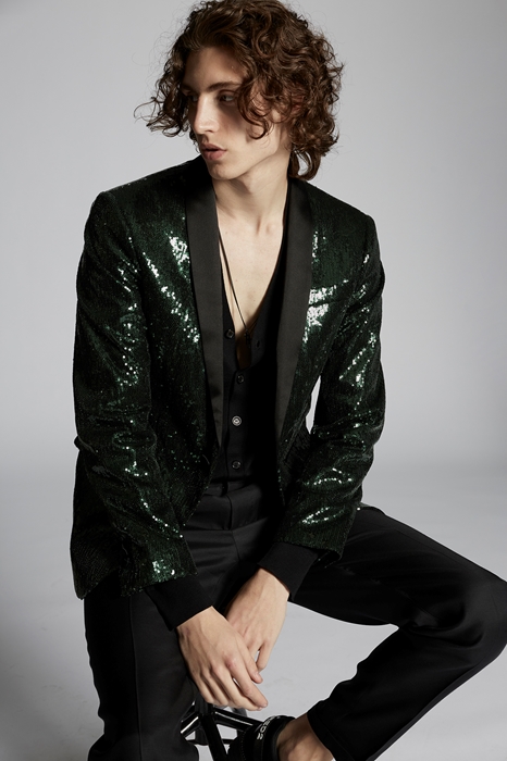 DSQUARED2 Uomo Giacca Verde Taglia 44 100% Poliestere Seta