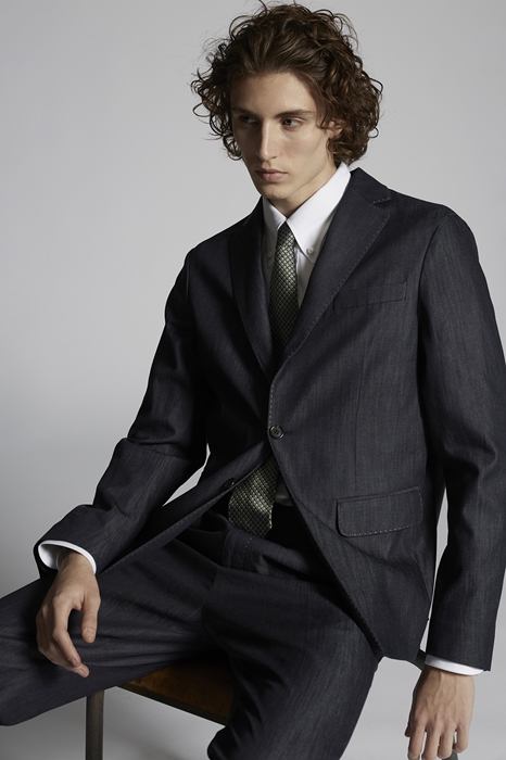 DSQUARED2 Uomo Abito Blu Taglia 44 100% Cotone