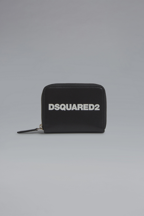 DSQUARED2 Uomo Portafogli Nero Taglia OneSize 100% Pelle di vitello