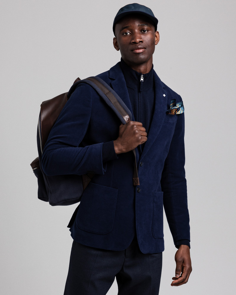 GANT Slim Fit Moleskin Blazer | Uomo  EVENING BLUE  UK 40R