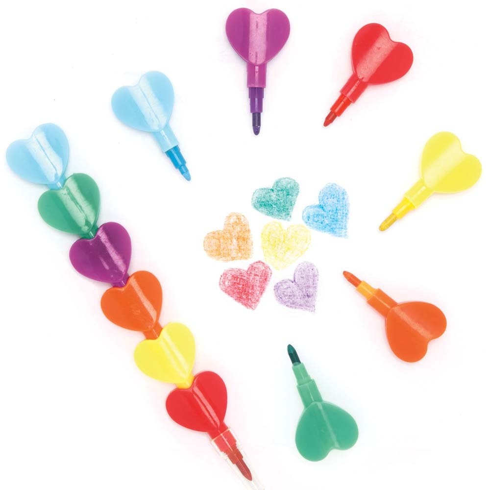 Heart Pop-a-Crayons (Pack of 8)