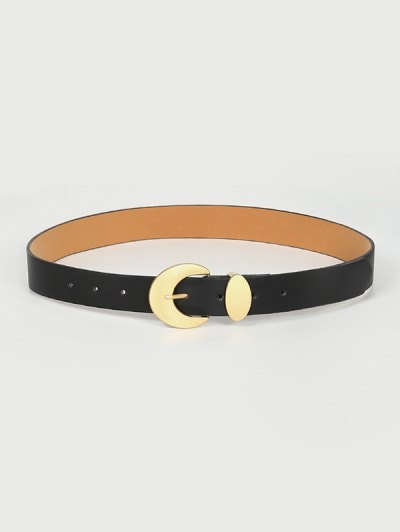 Zaful Moon Shape Pin Buckle Belt | BLACK | ONESIZE