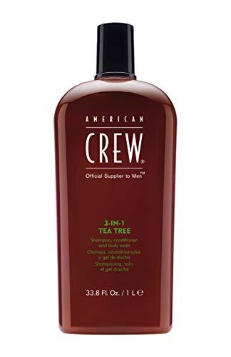 American Crew Tea Tree 3-in-1 Shampoo, Conditioner & Body Wash 1000...