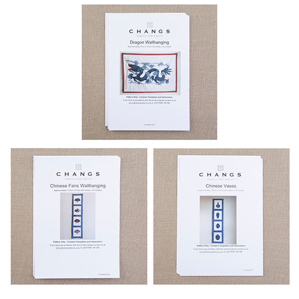 Changs Chinese Pattern Bundle - Chinese Vases, Chinese Fans and Chinese Dragon