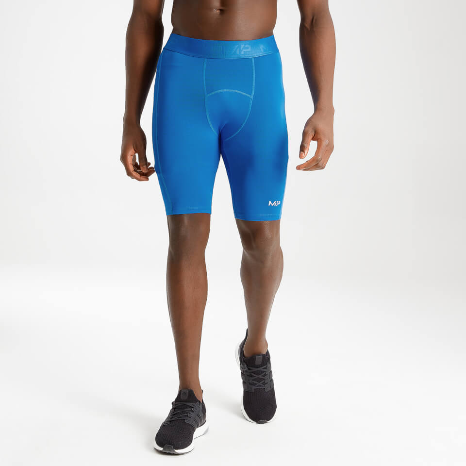 MP Men's Essentials Training Base Layer Shorts - True Blue - XXS