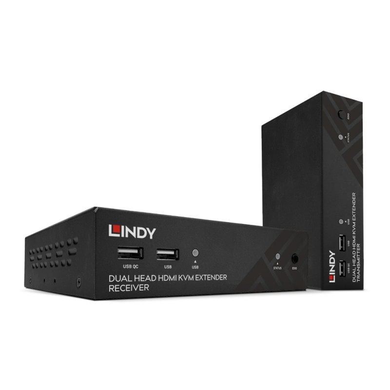 Lindy 100m Cat.6 Dual Head HDMI, USB &amp; RS-232 Extender