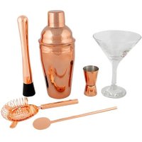 Rink Drink Manhattan Cocktail Shaker & Martini Glasses Set | Rose Gold