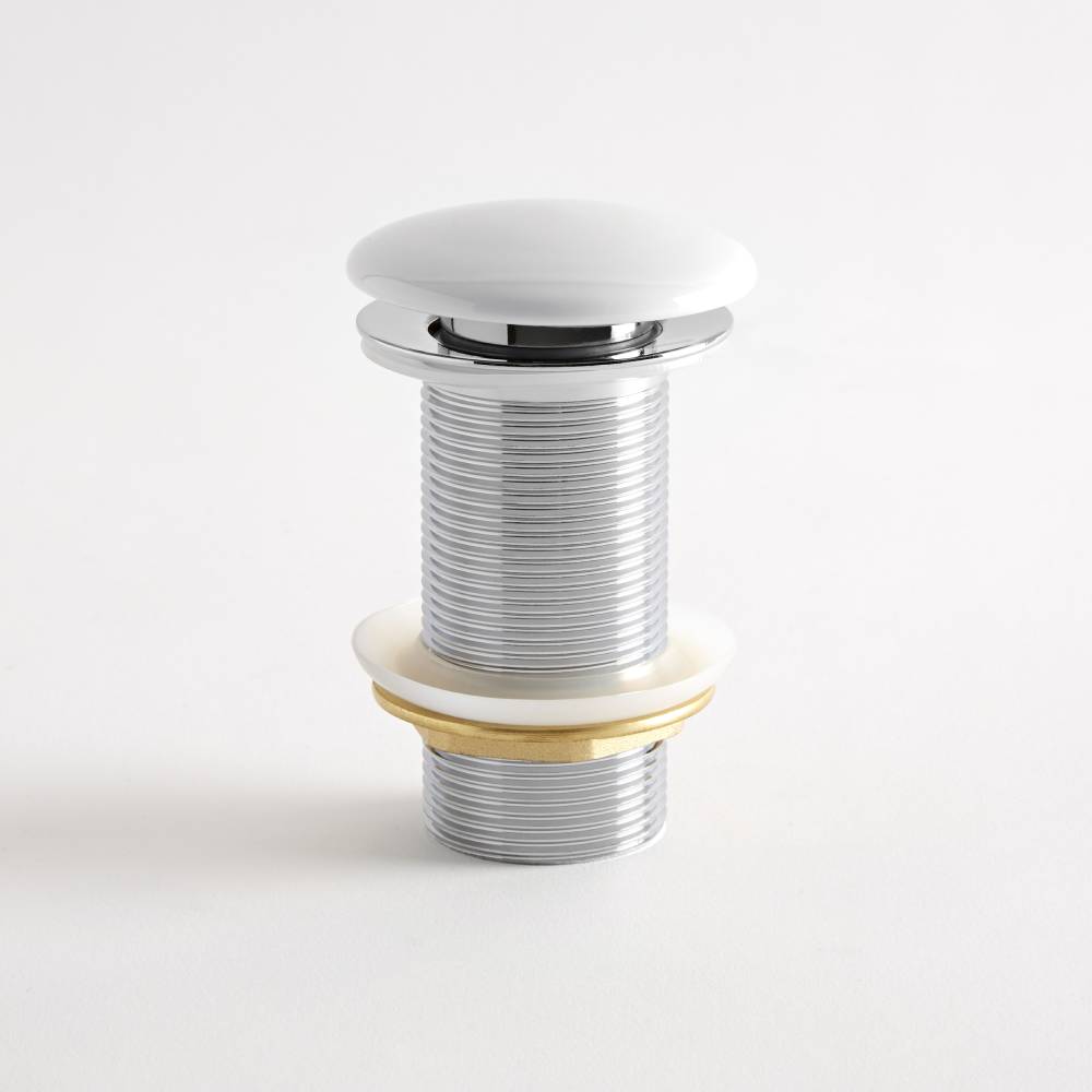 Drukknop Afvoerplug voor Wastafels zonder Overloop Wit | Select