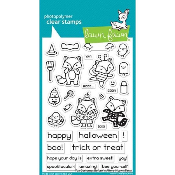 Lawn Fawn Lawn Fawn Fox Costumes Before \'n Afters Clear Stamps