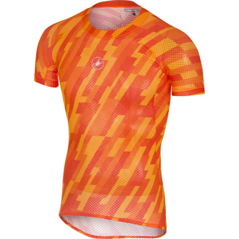 Castelli Pro Mesh Short Sleeve Baselayer - Orange / Large