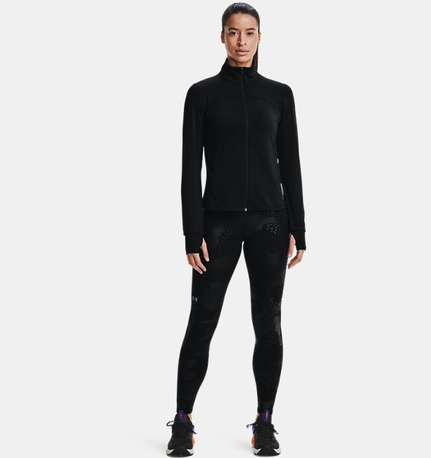  Under Armour  Women's UA RUSH No-Slip Waistband Tonal Full-Length Leggings | MD | Black