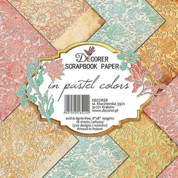 Decorer Decorer In Pastel Colors 8x8 Inch Paper Pack