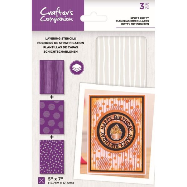 Crafter\'s Companion Crafter\'s Companion Spotty Dotty Layering Kaleidoscope Stencils