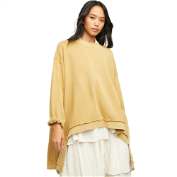 Free People Women's Iggy Sweatshirt | Untold Gold| XS