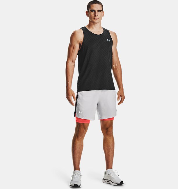  Under Armour  Men's UA Launch Run 2-in-1 Shorts | SM | Gray