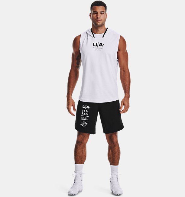  Under Armour  Men's UA Football Logo Woven Shorts | XXL | Black