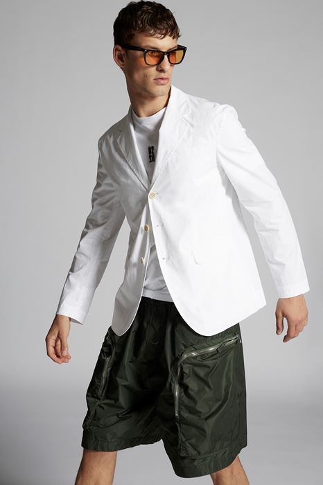 DSQUARED2 Uomo Giacca Bianco Taglia 46 100% Cotone